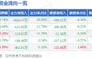 股票行情快报：九鼎投资（600053）3月20日主力资金净卖出1656.11万元