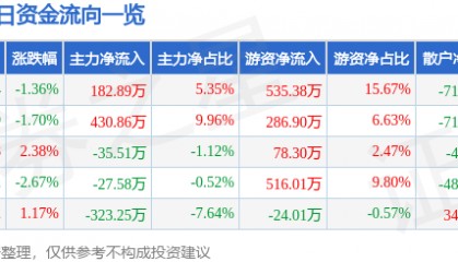 股票行情快报：空港股份（600463）3月12日主力资金净买入182.89万元