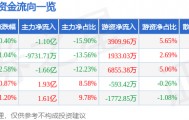 股票行情快报：长安汽车（000625）5月28日主力资金净卖出1.10亿元