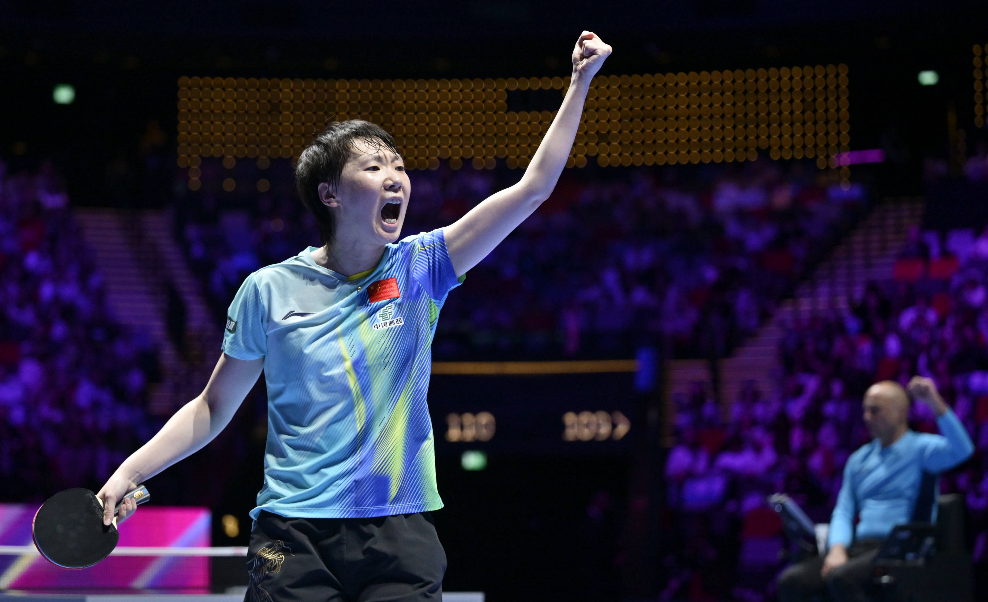 乒乓球世界杯:王曼昱晋级女单四强